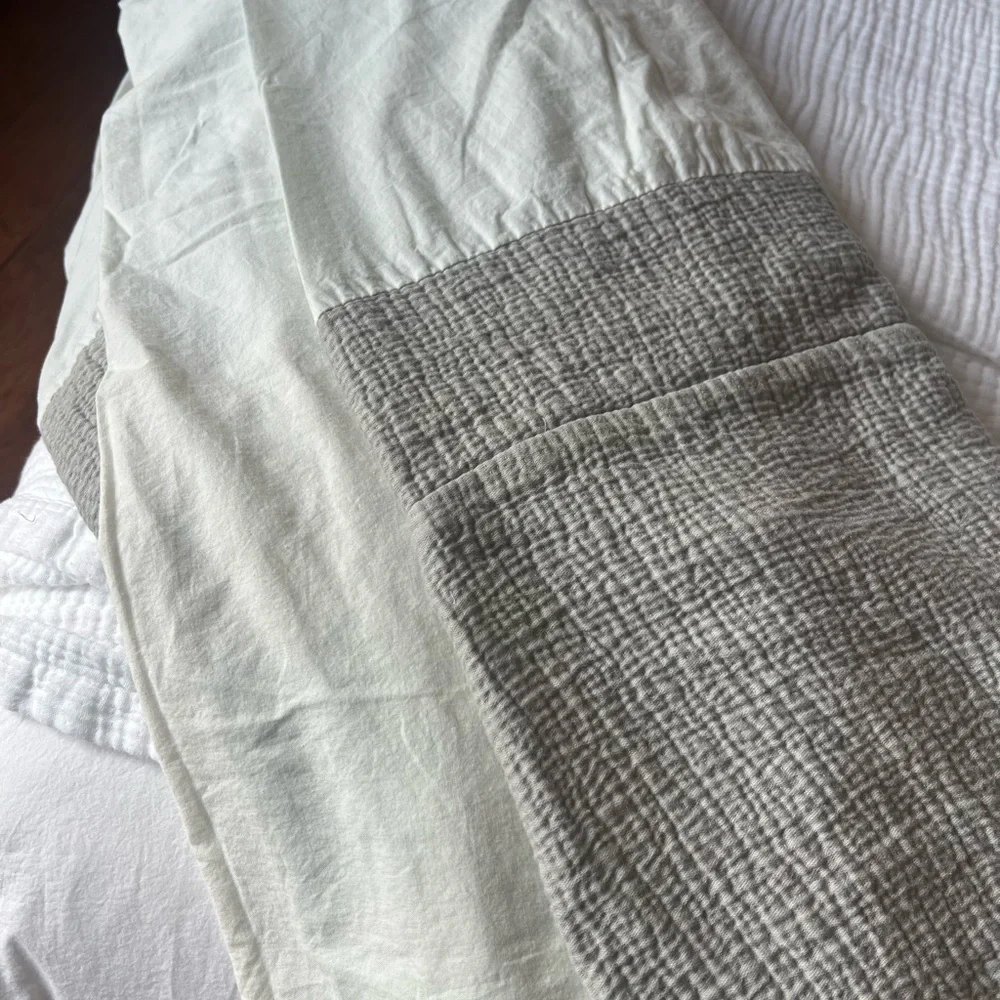 West Elm Textured king Bedskirt